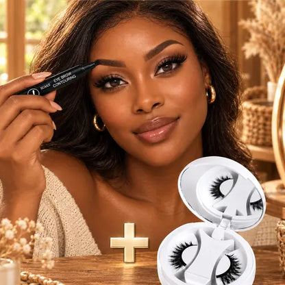 Duo Regard Magnétique — Faux Cils Sans Colle + Stylo Sourcils 4 Pointes