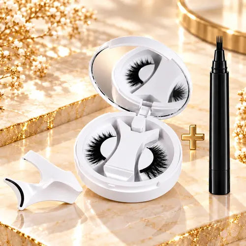 Duo Regard Magnétique — Faux Cils Sans Colle + Stylo Sourcils 4 Pointes