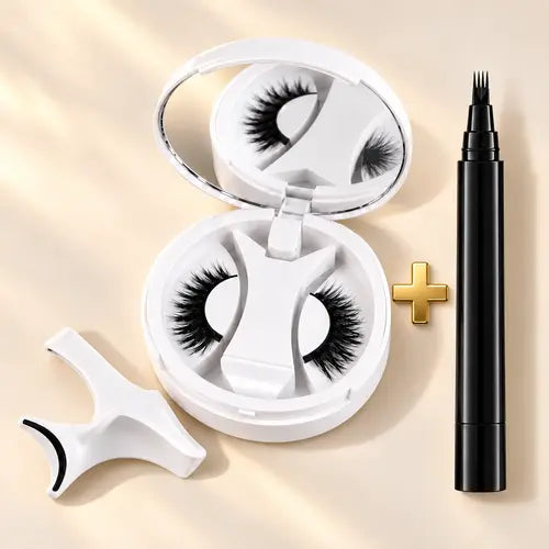 Duo Regard Magnétique — Faux Cils Sans Colle + Stylo Sourcils 4 Pointes