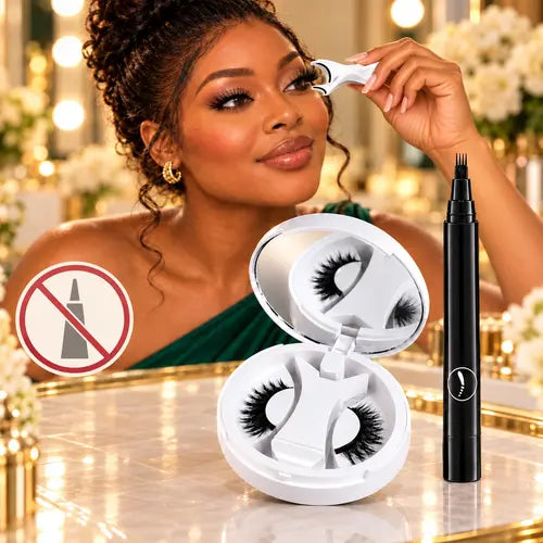 Duo Regard Magnétique — Faux Cils Sans Colle + Stylo Sourcils 4 Pointes